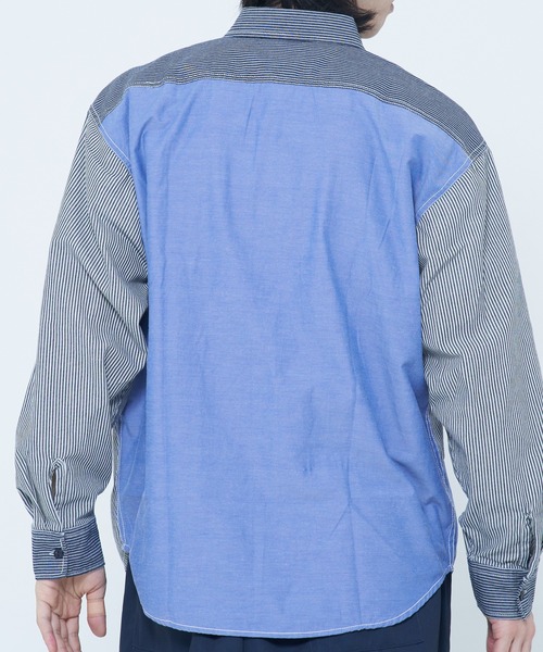 CORISCO（コリスコ）の「シャンブレー・ヒッコリー切替シャツ(M1)（シャツ/ブラウス・メンズ・その他1/その他2・LARGE/X-LARGE/MEDIUM）」の19枚目の写真