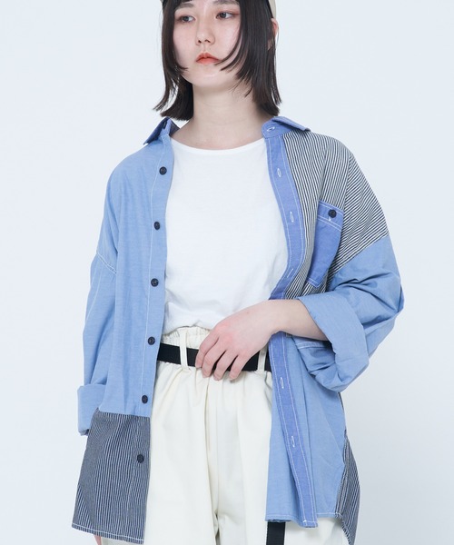 CORISCO（コリスコ）の「シャンブレー・ヒッコリー切替シャツ(M1)（シャツ/ブラウス・メンズ・その他1/その他2・LARGE/X-LARGE/MEDIUM）」の12枚目の写真