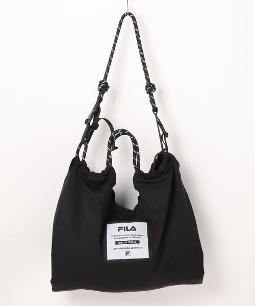 FILA(フィラ)の「【FILA】パラコードハンドル トートバッグ(トートバッグ・メンズ・ブルー/ブラック/オレンジ/イエロー・FREE)」の2枚目の写真