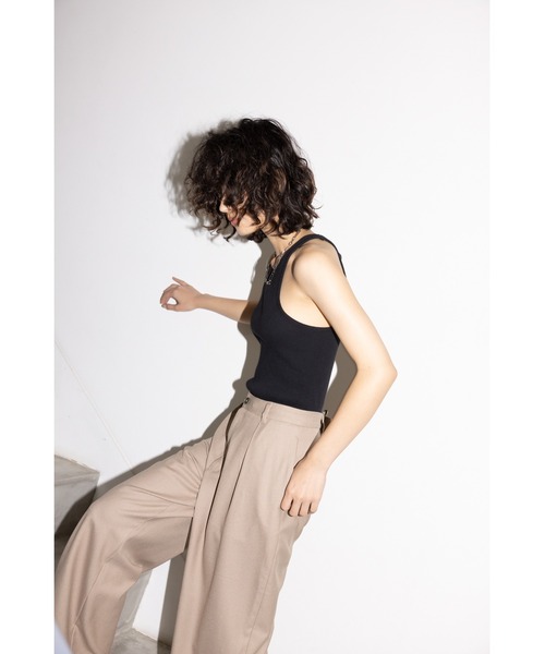 ENCIRCLE(エンサークル)の「【ENCIRCLE/エンサークル】Yin Yang tank top/インヨウタンクトップ(タンクトップ・レディース・ホワイト/ブラック・FREE)」の4枚目の写真