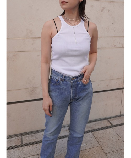 ENCIRCLE(エンサークル)の「【ENCIRCLE/エンサークル】Yin Yang tank top/インヨウタンクトップ(タンクトップ・レディース・ホワイト/ブラック・FREE)」の5枚目の写真