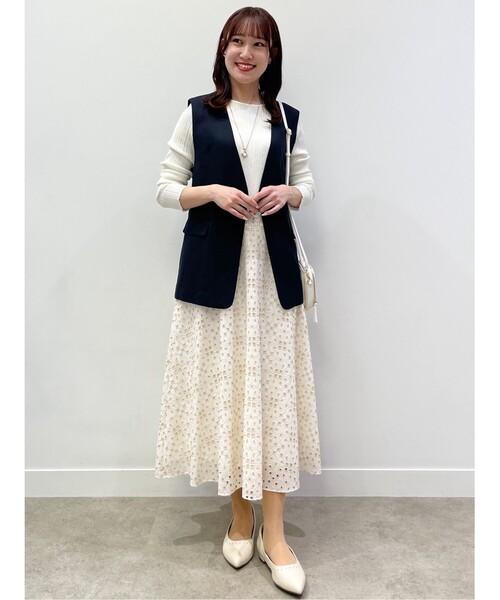 セール】【SALE/洗える／シワになりにくい】リネン調ジレ