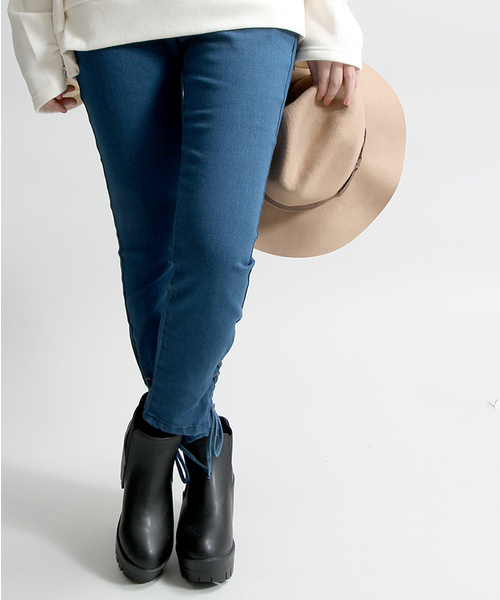 WEGO(ウィゴー)の「WEGO/サス付きテーパードパンツ(その他パンツ・レディース・インディゴブルー/ブラック/ブラック系その他・FREE)」の1枚目の写真