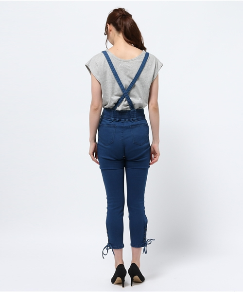 WEGO(ウィゴー)の「WEGO/サス付きテーパードパンツ(その他パンツ・レディース・インディゴブルー/ブラック/ブラック系その他・FREE)」の6枚目の写真