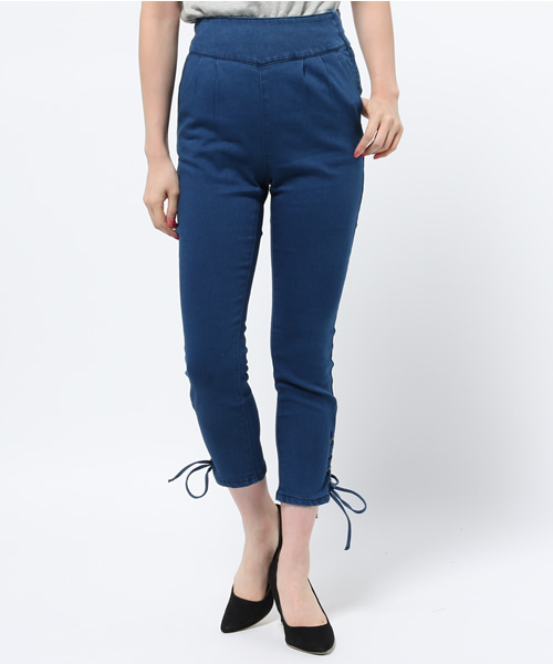 WEGO(ウィゴー)の「WEGO/サス付きテーパードパンツ(その他パンツ・レディース・インディゴブルー/ブラック/ブラック系その他・FREE)」の15枚目の写真