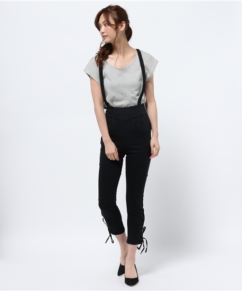 WEGO(ウィゴー)の「WEGO/サス付きテーパードパンツ(その他パンツ・レディース・インディゴブルー/ブラック/ブラック系その他・FREE)」の18枚目の写真