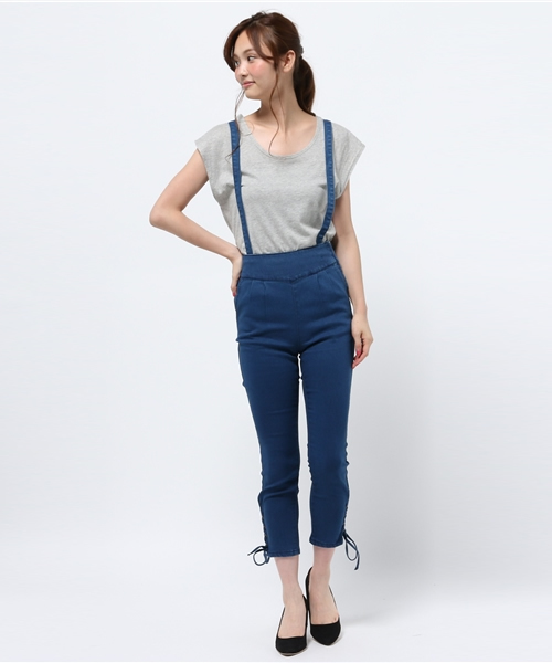 WEGO(ウィゴー)の「WEGO/サス付きテーパードパンツ(その他パンツ・レディース・インディゴブルー/ブラック/ブラック系その他・FREE)」の17枚目の写真