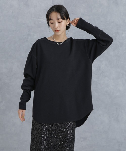 NANO universe(ナノユニバース)の「サカリババックスリットプルオーバー(Tシャツ/カットソー・レディース・アイボリー/ブラック・S/M)」の10枚目の写真