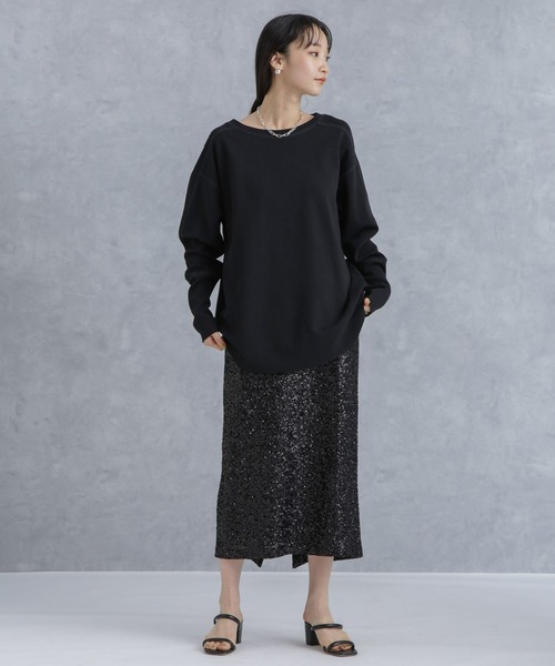 NANO universe(ナノユニバース)の「サカリババックスリットプルオーバー(Tシャツ/カットソー・レディース・アイボリー/ブラック・S/M)」の14枚目の写真