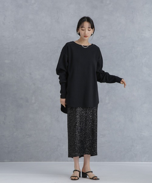 NANO universe(ナノユニバース)の「サカリババックスリットプルオーバー(Tシャツ/カットソー・レディース・アイボリー/ブラック・S/M)」の15枚目の写真