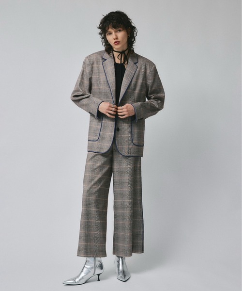 led.tokyo（レッドトウキョウ）の「【led.tokyo】CHECK TAILORED JACKET（テーラードジャケット・レディース・グレー/ベージュ・FREE）」の10枚目の写真