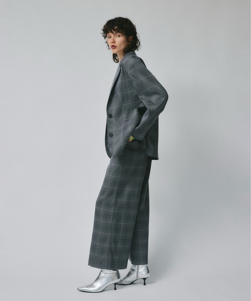 led.tokyo（レッドトウキョウ）の「【led.tokyo】CHECK TAILORED JACKET（テーラードジャケット・レディース・グレー/ベージュ・FREE）」の19枚目の写真