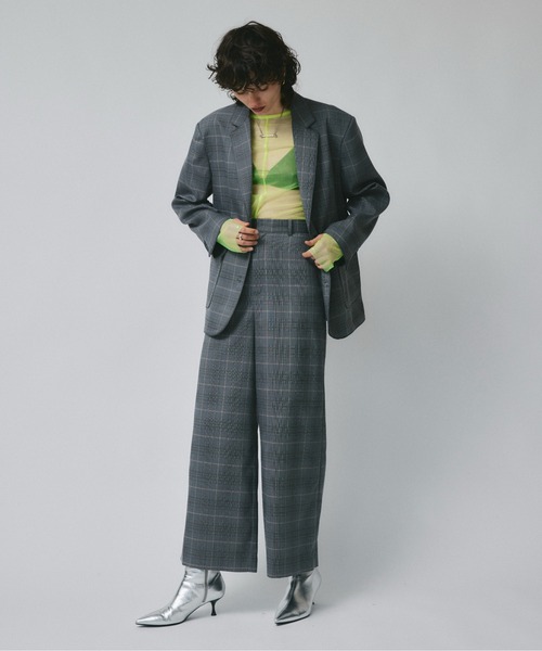 led.tokyo（レッドトウキョウ）の「【led.tokyo】CHECK TAILORED JACKET（テーラードジャケット・レディース・グレー/ベージュ・FREE）」の18枚目の写真