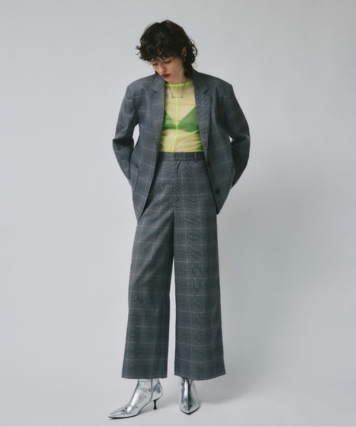 led.tokyo（レッドトウキョウ）の「【led.tokyo】CHECK TAILORED JACKET（テーラードジャケット・レディース・グレー/ベージュ・FREE）」の17枚目の写真