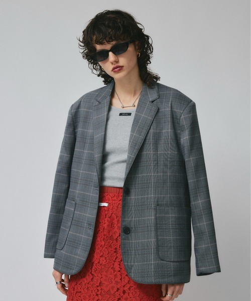 led.tokyo（レッドトウキョウ）の「【led.tokyo】CHECK TAILORED JACKET（テーラードジャケット・レディース・グレー/ベージュ・FREE）」の22枚目の写真