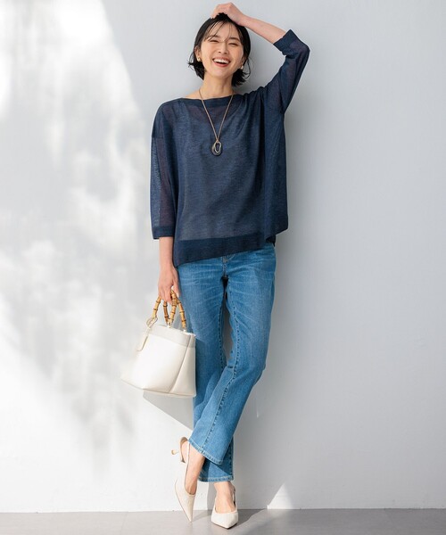 23区 L(ニジュウサンクオオキイサイズ)の「【洗える】ヘルシーインナー タンクトップ(Tシャツ/カットソー・レディース・ホワイト系/ライトグレー系/ブラック系・44/46/48)」の5枚目の写真