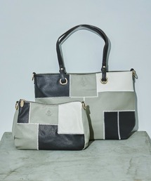 D.KELLY（ディーケリー）の「D.KELLY パッチワークデザイントート&ショルダーバッグ 2way トートバッグ レディース バッグ（トートバッグ）」