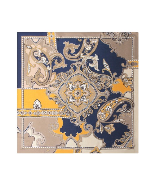 Julia Boutique(ジュリアブティック)の「90×90cmサイズ・ヴィンテージ風サテン生地スカーフ/100016(バンダナ/スカーフ・レディース・C/D/E/F/S/T/A/H/J/O/Q/K/L/M/N/B/G/I/P/R・ONE)」の9枚目の写真