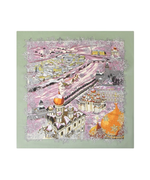 Julia Boutique(ジュリアブティック)の「90×90cmサイズ・ヴィンテージ風サテン生地スカーフ/100016(バンダナ/スカーフ・レディース・C/D/E/F/S/T/A/H/J/O/Q/K/L/M/N/B/G/I/P/R・ONE)」の10枚目の写真