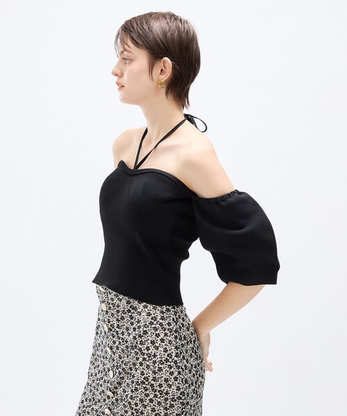 DEICY(デイシー)の「2wayバルーンスリーブニット(ニット/セーター・レディース・グリーン系その他/アイボリー/ブラック・FREE)」の5枚目の写真