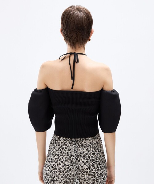 DEICY(デイシー)の「2wayバルーンスリーブニット(ニット/セーター・レディース・グリーン系その他/アイボリー/ブラック・FREE)」の6枚目の写真