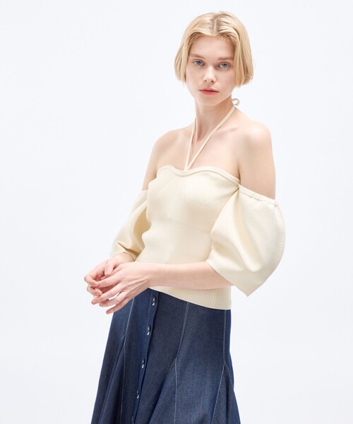 DEICY(デイシー)の「2wayバルーンスリーブニット(ニット/セーター・レディース・グリーン系その他/アイボリー/ブラック・FREE)」の17枚目の写真