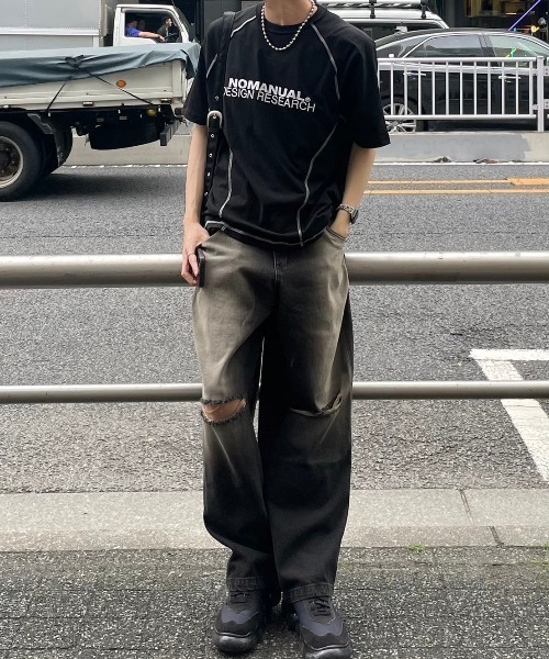 ★韓国の人気★【NOMANUAL】★E.P T-SHIR.T★Tシャツ★ 韓国ファッション NOMANUAL(ノーマニュアル) Tシャツ