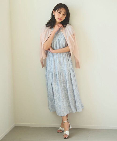 Feroux（フェルゥ）の「【洗える】フラワープリントドロスト ワンピース（ワンピース・レディース・スカイブルー系3/ライトイエロー系3・F）」の13枚目の写真