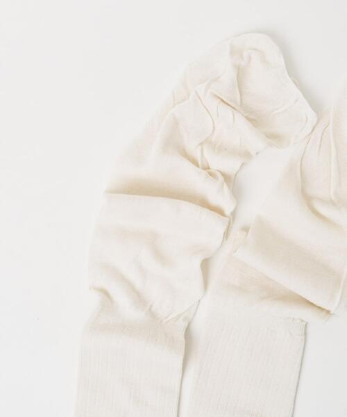 WEGO（ウィゴー）の「WEGO/クシュクシュニーハイソックス（ソックス/靴下・レディース・オフホワイト/ブラック・23-25cm）」の4枚目の写真