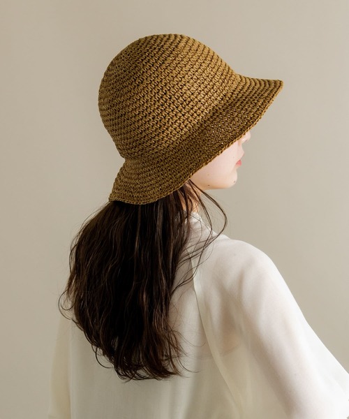 SMELLY(スメリー)の「ムジペーパーチューリップハット(ハット・レディース・ベージュ/アイボリー/ブラック・-)」の5枚目の写真