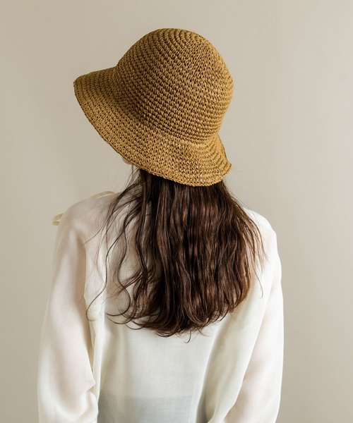 SMELLY(スメリー)の「ムジペーパーチューリップハット(ハット・レディース・ベージュ/アイボリー/ブラック・-)」の7枚目の写真