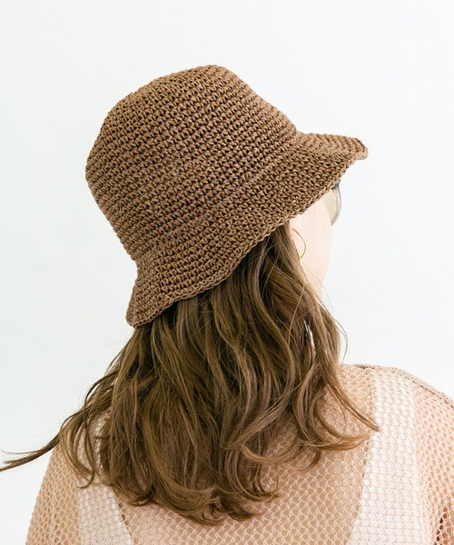 SMELLY(スメリー)の「ムジペーパーチューリップハット(ハット・レディース・ベージュ/アイボリー/ブラック・-)」の10枚目の写真