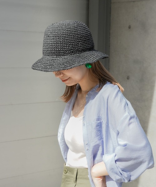 SMELLY(スメリー)の「ムジペーパーチューリップハット(ハット・レディース・ベージュ/アイボリー/ブラック・-)」の14枚目の写真