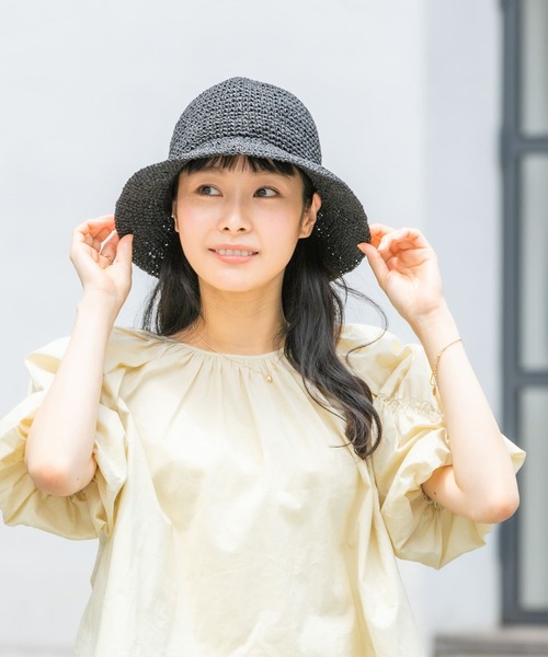 SMELLY(スメリー)の「ムジペーパーチューリップハット(ハット・レディース・ベージュ/アイボリー/ブラック・-)」の18枚目の写真