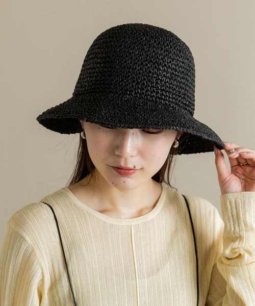 SMELLY(スメリー)の「ムジペーパーチューリップハット(ハット・レディース・ベージュ/アイボリー/ブラック・-)」の20枚目の写真