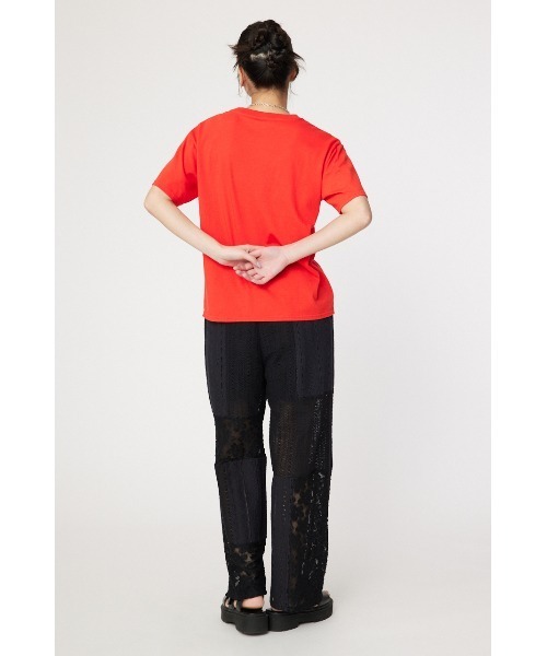 RODEO CROWNS WIDE BOWL(ロデオクラウンズワイドボウル)の「Be quiet Tシャツ(Tシャツ/カットソー・レディース・チャコールグレー/オフホワイト/レッド・FREE)」の8枚目の写真