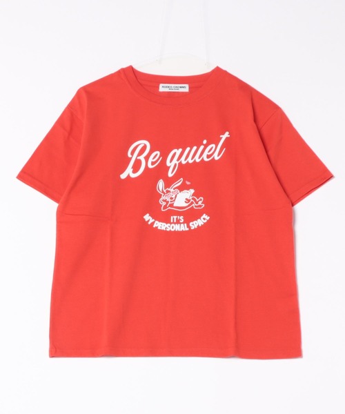 RODEO CROWNS WIDE BOWL(ロデオクラウンズワイドボウル)の「Be quiet Tシャツ(Tシャツ/カットソー・レディース・チャコールグレー/オフホワイト/レッド・FREE)」の19枚目の写真