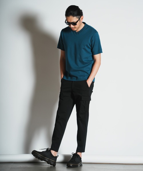 RATTLE TRAP（ラトルトラップ）の「シルケットスムースVネックTシャツ（Tシャツ/カットソー・メンズ・ブルー/ホワイト/ブラック・LL/M/L/S）」の6枚目の写真