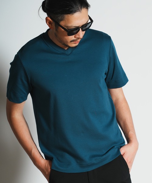 RATTLE TRAP（ラトルトラップ）の「シルケットスムースVネックTシャツ（Tシャツ/カットソー・メンズ・ブルー/ホワイト/ブラック・LL/M/L/S）」の7枚目の写真