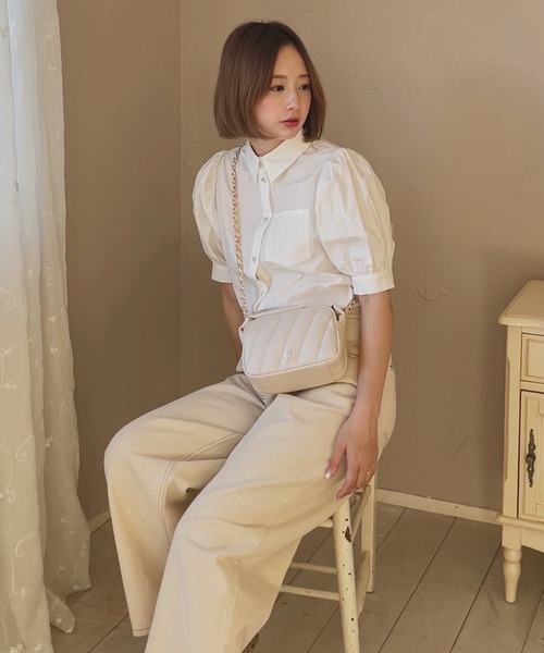 RUBY AND YOU（ルビーアンドユー）の「チェーンパフバッグ（ショルダーバッグ・レディース・アイボリー/ブラック・FREE）」の9枚目の写真