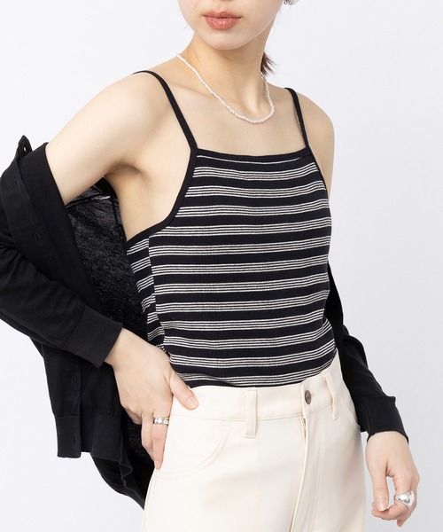 MILLER(ミラー)の「【Robert P. Miller】カップ付リブキャミソール RM241-2146/2166※(キャミソール・レディース・ブラック/ダークブラウン/パープル/ブラウン/イエロー/ブルー/グリーン/アイボリー/ブラック系その他2/ブラウン系その他2・FREE)」の5枚目の写真