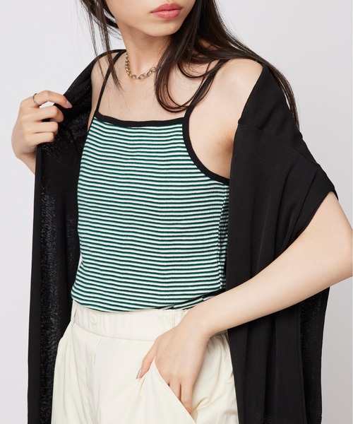MILLER(ミラー)の「【Robert P. Miller】カップ付リブキャミソール RM241-2146/2166※(キャミソール・レディース・ブラック/ダークブラウン/パープル/ブラウン/イエロー/ブルー/グリーン/アイボリー/ブラック系その他2/ブラウン系その他2・FREE)」の20枚目の写真