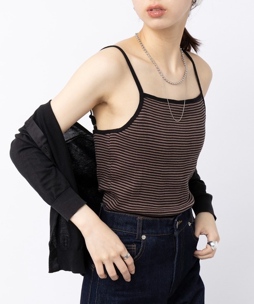 MILLER(ミラー)の「【Robert P. Miller】カップ付リブキャミソール RM241-2146/2166※(キャミソール・レディース・ブラック/ダークブラウン/パープル/ブラウン/イエロー/ブルー/グリーン/アイボリー/ブラック系その他2/ブラウン系その他2・FREE)」の11枚目の写真