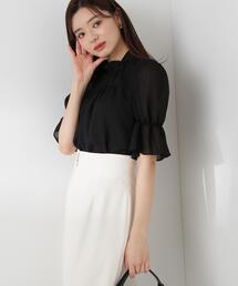 シアーチェックシャーリングブラウス / 1214110417