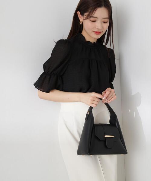 PROPORTION BODY DRESSING（プロポーションボディドレッシング）の「シアーチェックシャーリングブラウス / 1214110417（シャツ/ブラウス・レディース・ブラック/ホワイト/イエロー・SMALL/MEDIUM）」の6枚目の写真