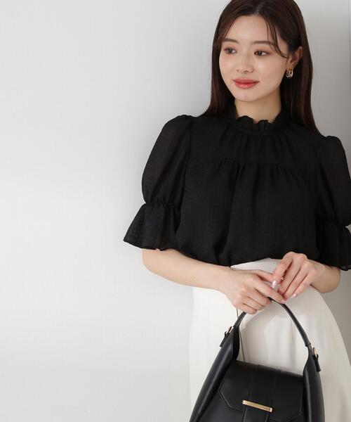 PROPORTION BODY DRESSING（プロポーションボディドレッシング）の「シアーチェックシャーリングブラウス / 1214110417（シャツ/ブラウス・レディース・ブラック/ホワイト/イエロー・SMALL/MEDIUM）」の7枚目の写真