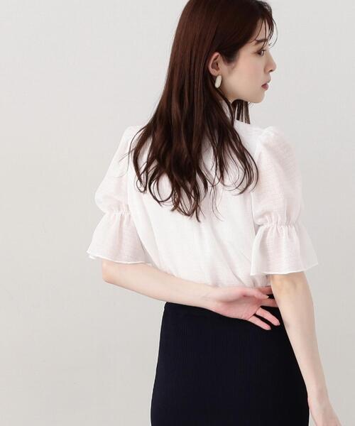 PROPORTION BODY DRESSING（プロポーションボディドレッシング）の「シアーチェックシャーリングブラウス / 1214110417（シャツ/ブラウス・レディース・ブラック/ホワイト/イエロー・SMALL/MEDIUM）」の13枚目の写真