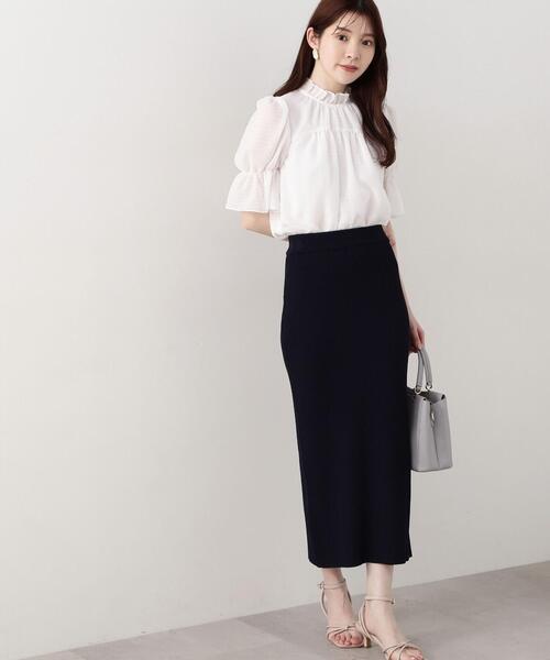 PROPORTION BODY DRESSING（プロポーションボディドレッシング）の「シアーチェックシャーリングブラウス / 1214110417（シャツ/ブラウス・レディース・ブラック/ホワイト/イエロー・SMALL/MEDIUM）」の14枚目の写真