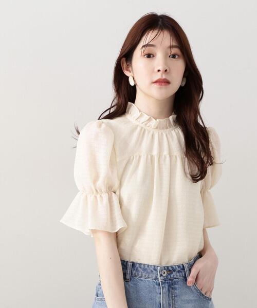 PROPORTION BODY DRESSING（プロポーションボディドレッシング）の「シアーチェックシャーリングブラウス / 1214110417（シャツ/ブラウス・レディース・ブラック/ホワイト/イエロー・SMALL/MEDIUM）」の19枚目の写真