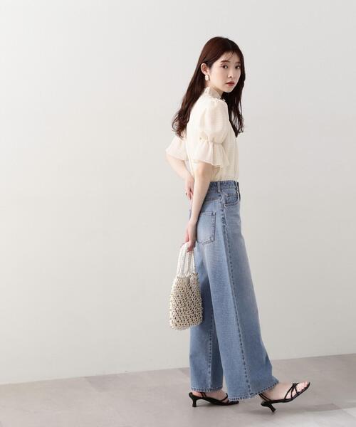 PROPORTION BODY DRESSING（プロポーションボディドレッシング）の「シアーチェックシャーリングブラウス / 1214110417（シャツ/ブラウス・レディース・ブラック/ホワイト/イエロー・SMALL/MEDIUM）」の21枚目の写真